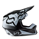 Мотошлем Fox V1 Leed Helmet  (Black/White, 2023)