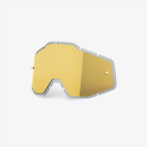 Линза 100% Racecraft/Accuri/Strata Anti-Fog Injected Gold Mirror  (Yellow, 2018)
