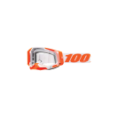 Очки 100% Racecraft 2 Goggle Orange / Clear Lens  (White, 2022)