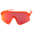 Очки спортивные 100% S3 Soft Tact Neon Orange / HIPER Red Multilayer Mirror Lens  (Neon Orange, 2021)