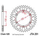 Звезда задняя (ведомая),(алюминий) JT JTA251.50