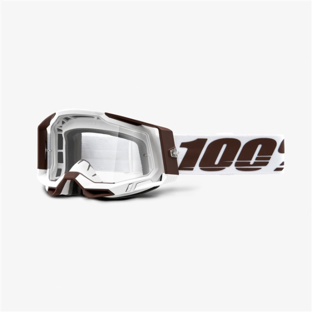 100 Racecraft 2 Goggle Snowbird Clear Lens White 2021 7140