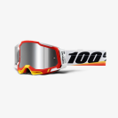 Очки 100% Racecraft 2 Goggle Arsham Red / Mirror Silver Lens  (White/Red, 2023)
